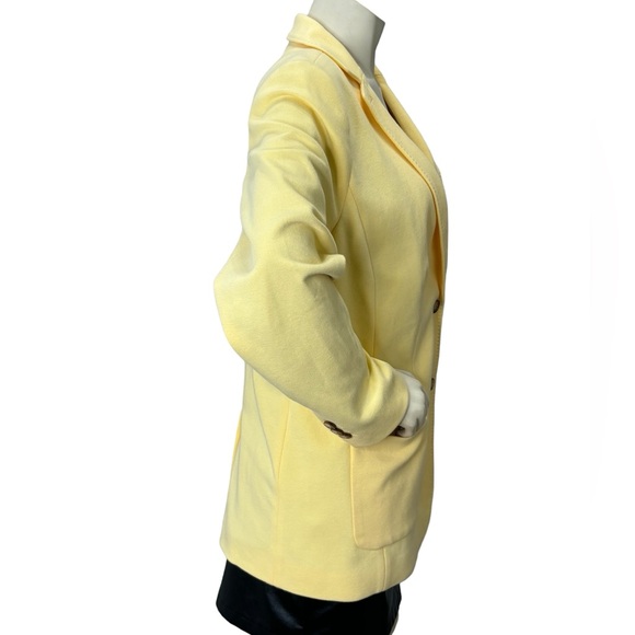 TALBOTS “Aberdeen” Canary Yellow Preppy Button Down Casual Soorts Blazer Jacket - Picture 5 of 16